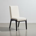 Alma Dining Chair with Boucle Fabric - Charcoal Black & White