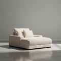 Alto 58 Ultra Plush Faux Fur Fabric Chaise Lounge with Dual Cupholders and USB Port