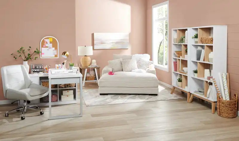 Chaise longue en fausse fourrure ultra douce de 58 po avec deux porte-gobelets et un port USB