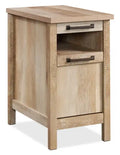 Cannery 14.37 Rustic Chairside Table with Storage - Light Oak Finish