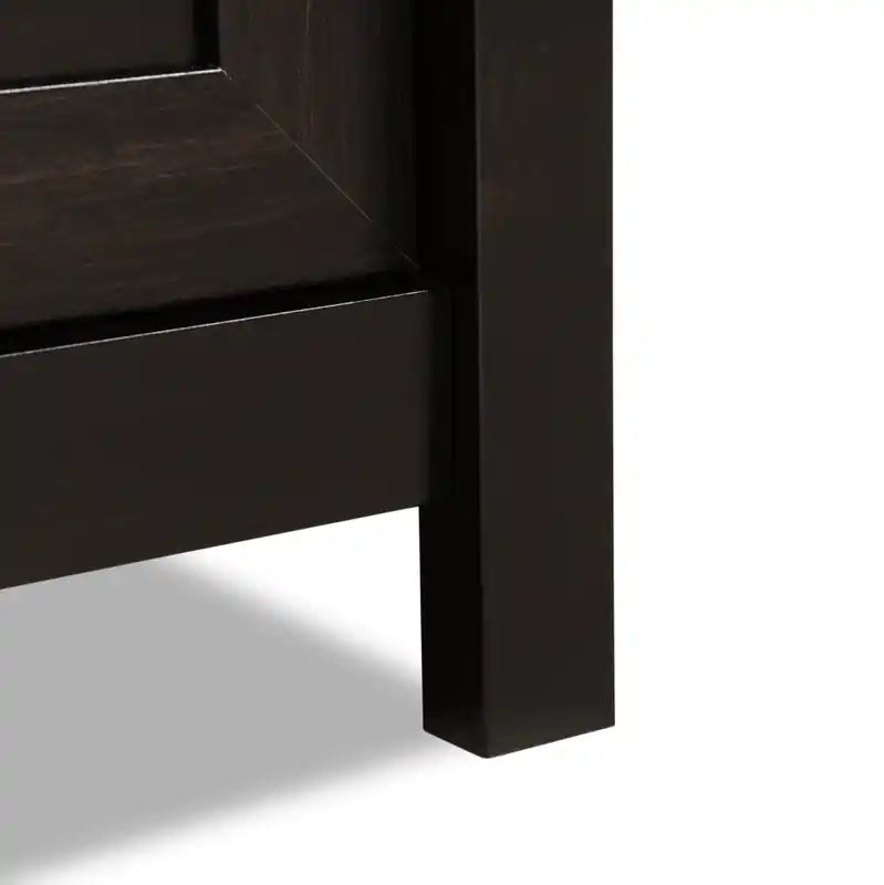 Bureau d'angle de 150 cm avec tiroir de classement - Noir vieilli