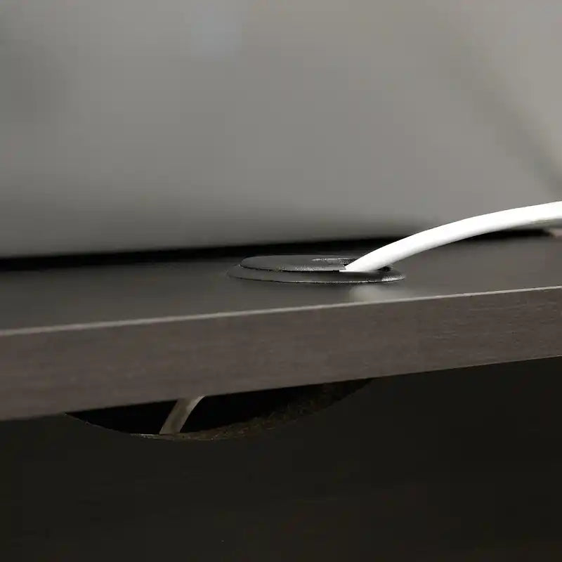 Bureau d'angle de 150 cm avec tiroir de classement - Noir vieilli