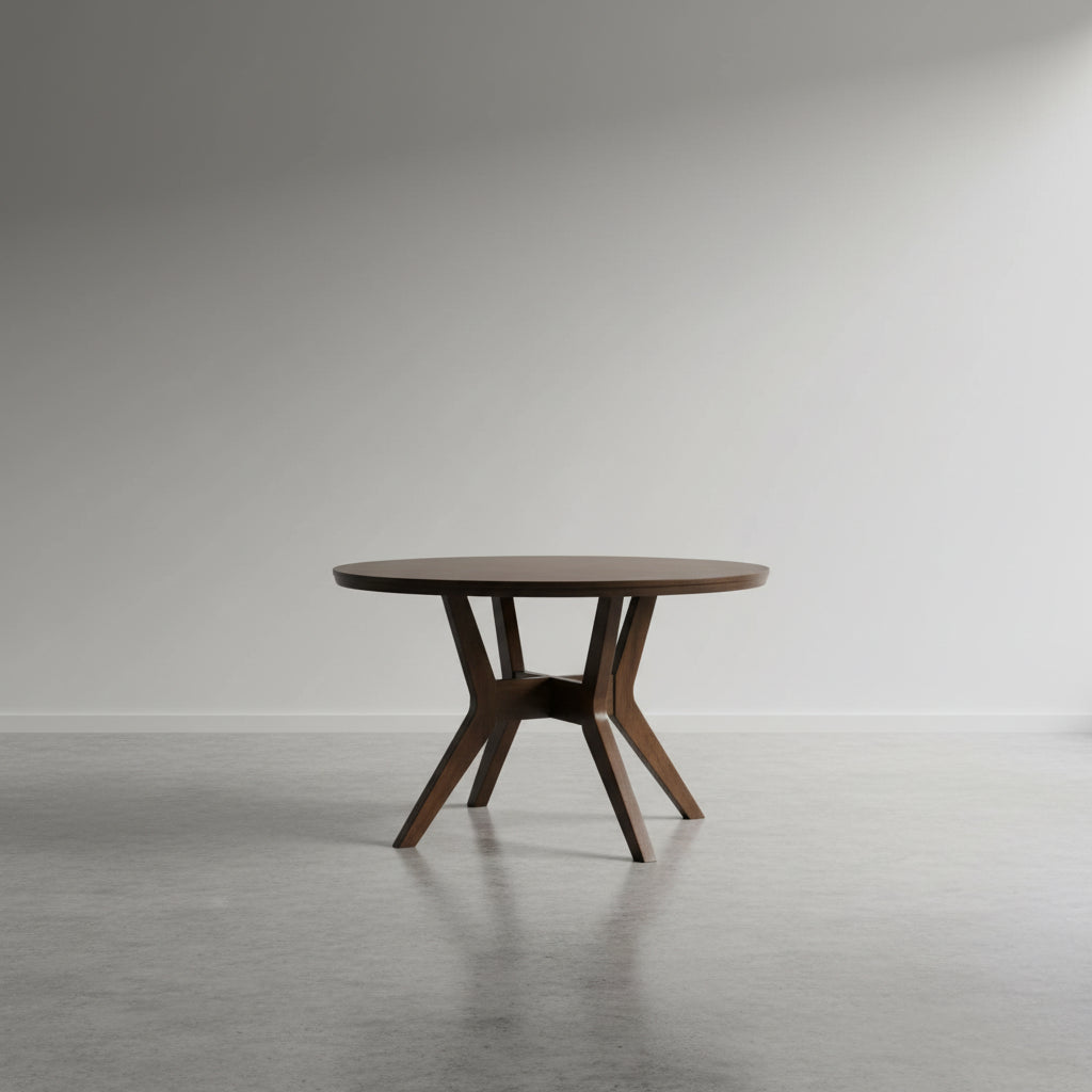 Chelsea Dining Table, 48W Round - Walnut Brown