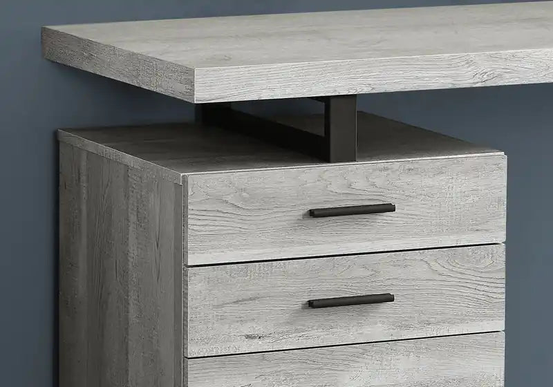 Bureau réversible de 120 cm avec 3 tiroirs