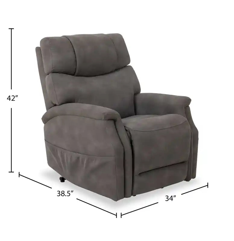 Fauteuil inclinable releveur en similicuir, gris anthracite - 34