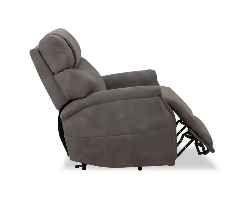 Fauteuil inclinable releveur en similicuir, gris anthracite - 34