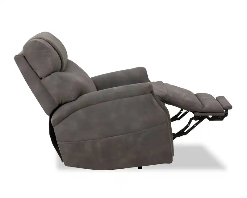 Fauteuil inclinable releveur en similicuir, gris anthracite - 34