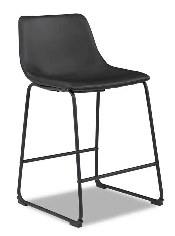 Cole Counter-Height Stool with Vegan Leather Fabric, 24H
