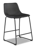 Cole Counter-Height Stool with Vegan Leather Fabric, 24H