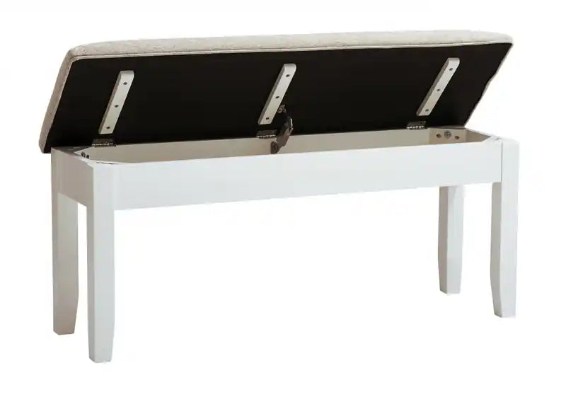 Banc de salle à manger en tissu avec rangement