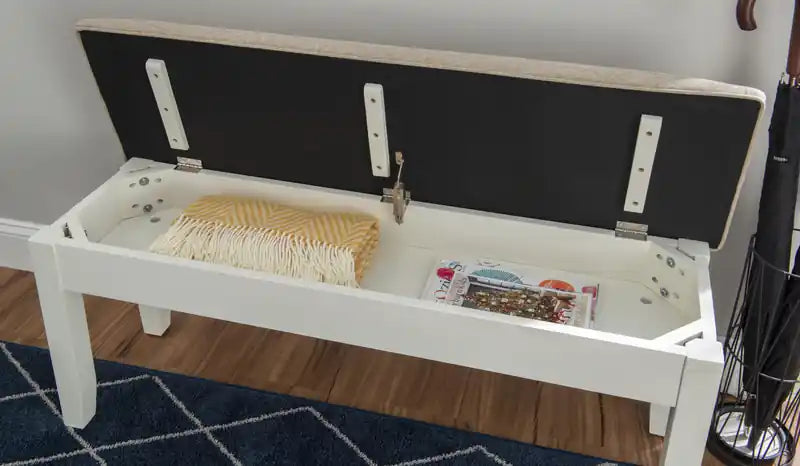 Banc de salle à manger en tissu avec rangement