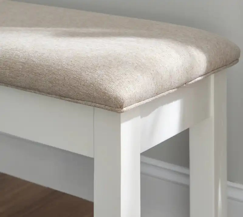Banc de salle à manger en tissu avec rangement