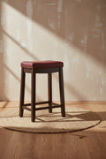 Claridge Faux Leather Backless Counter-Height Stool