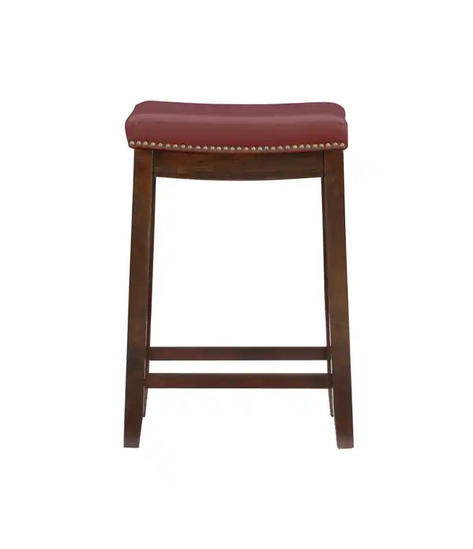 Tabouret de comptoir sans dossier en similicuir