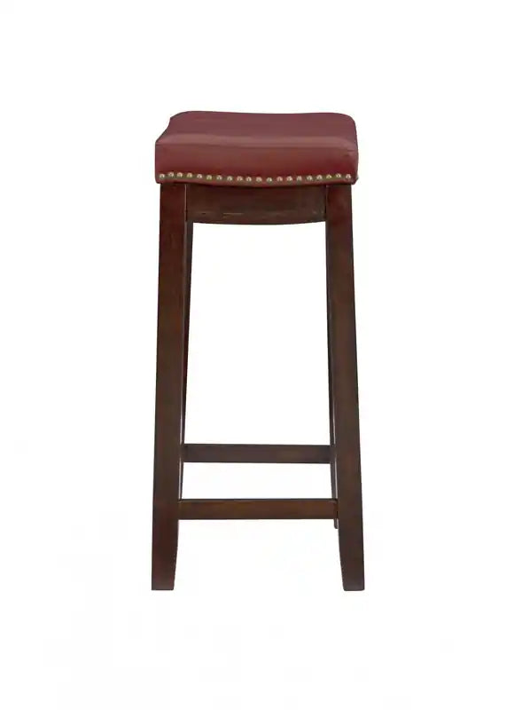 Tabouret de comptoir sans dossier en similicuir