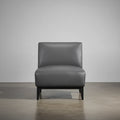Murdock Accent Chair Dark Grey Leather