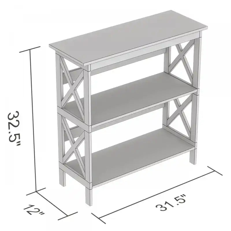 32 Console avec 2 étagères de rangement