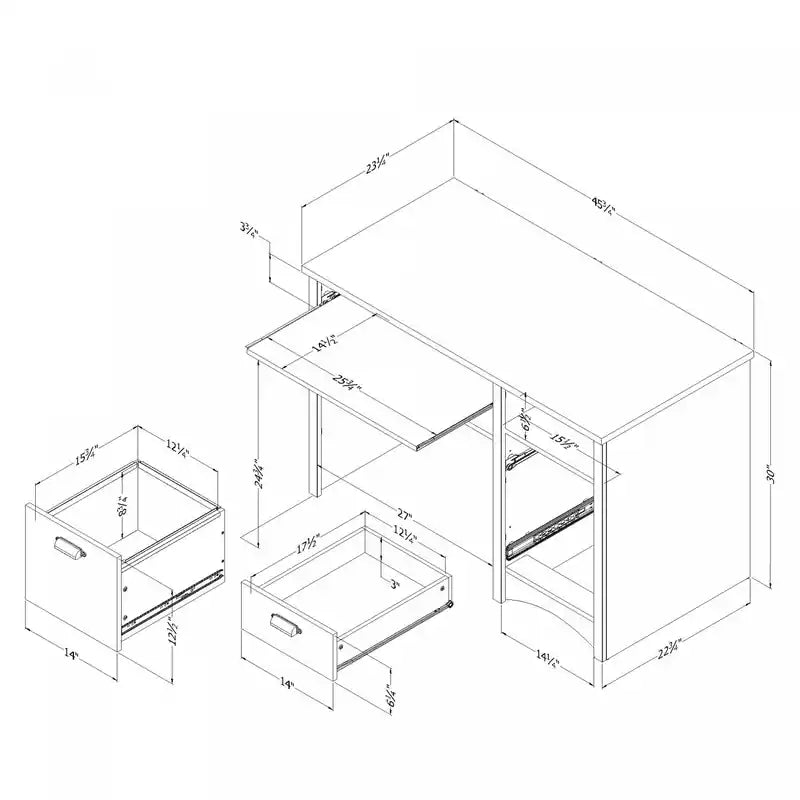 Bureau - Érable gris