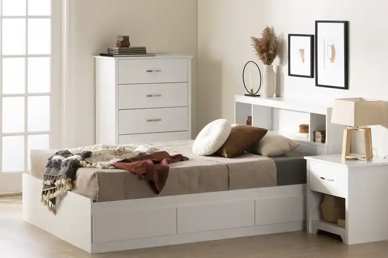 Commode 5 tiroirs - Blanc Pur