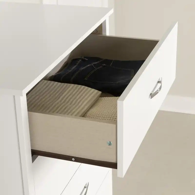 Commode 5 tiroirs - Blanc Pur