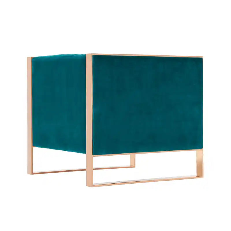 Fauteuil d'appoint en velours - Noir et or