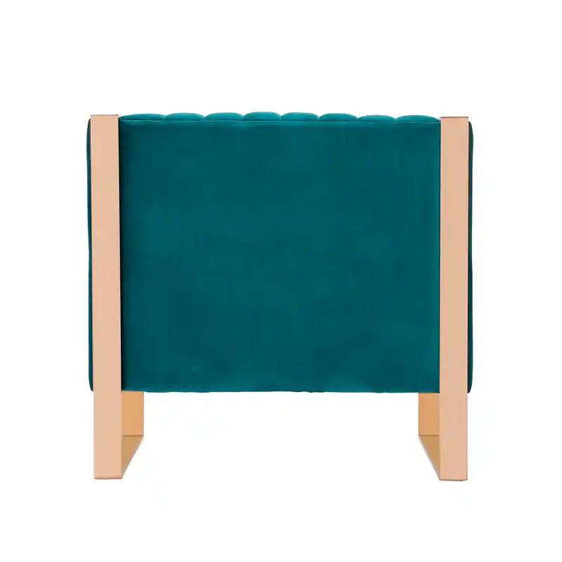 Fauteuil d'appoint en velours - Noir et or