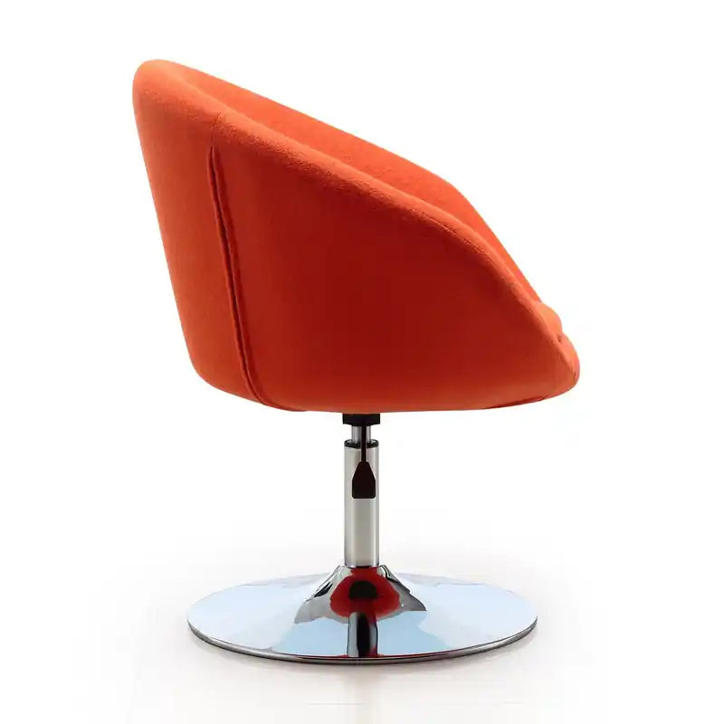 Chaise en Laine Mélangée Chromée Polie Réglable en Hauteur