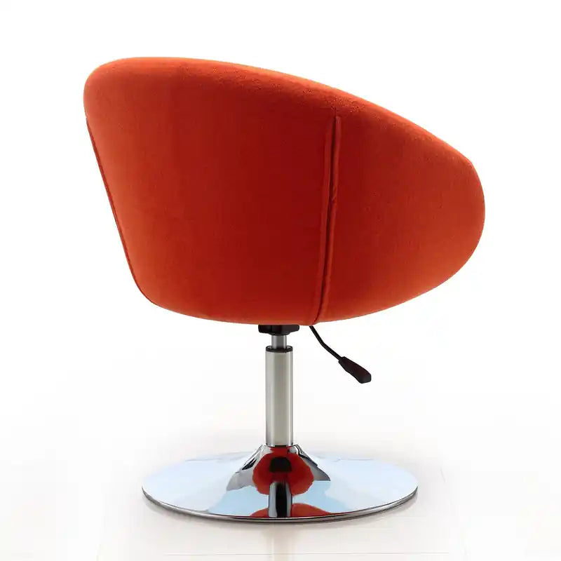 Chaise en Laine Mélangée Chromée Polie Réglable en Hauteur