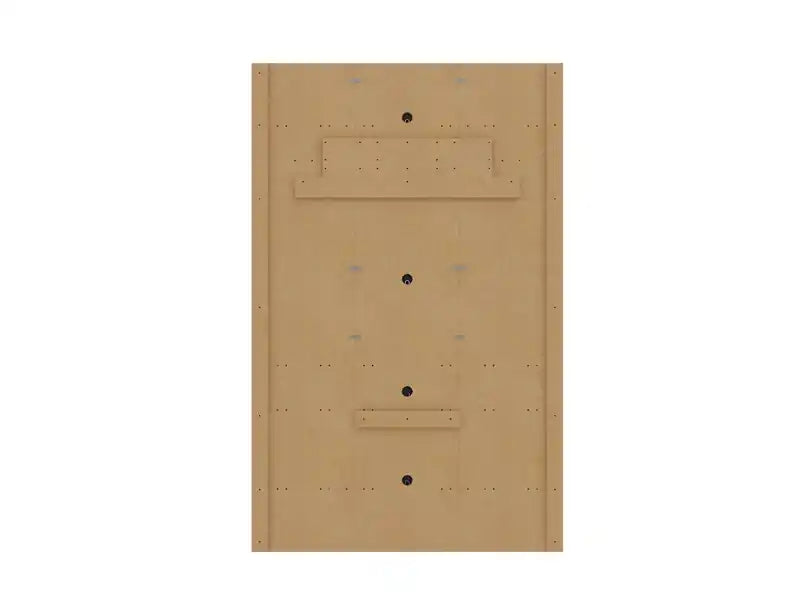 Meuble TV mural flottant long 45,35" avec étagère supérieure - Marron rustique