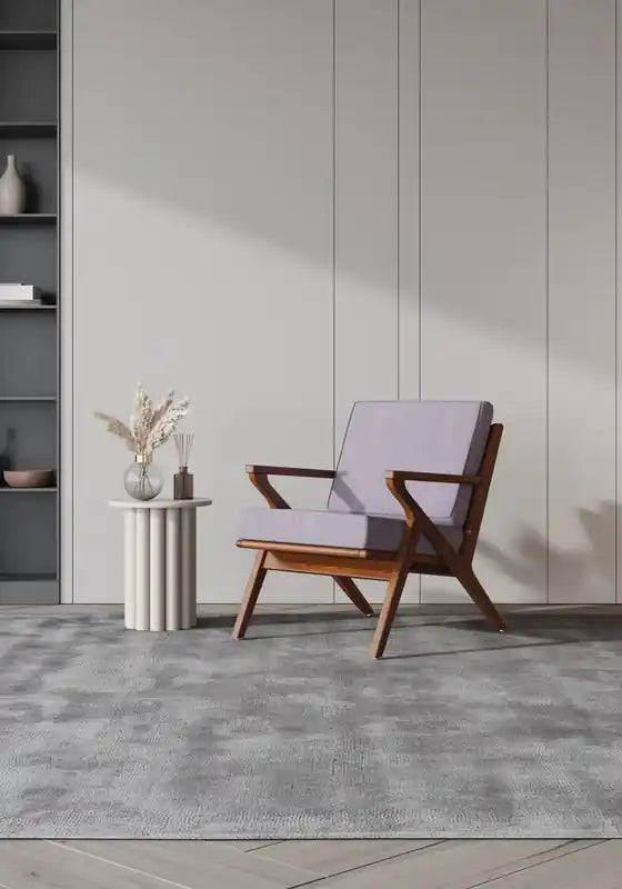 Fauteuil d'appoint en sergé – Gris et ambre