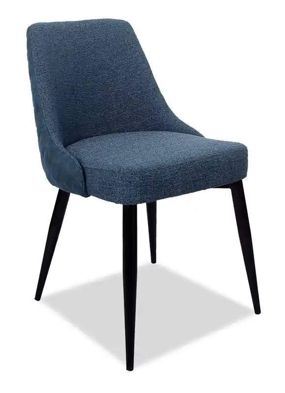 Chaise de salle à manger en tissu aspect lin