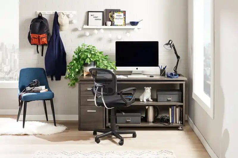 Chaise de salle à manger en tissu aspect lin