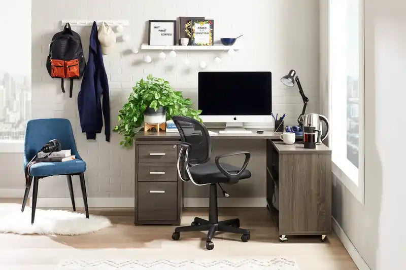 Chaise de salle à manger en tissu aspect lin