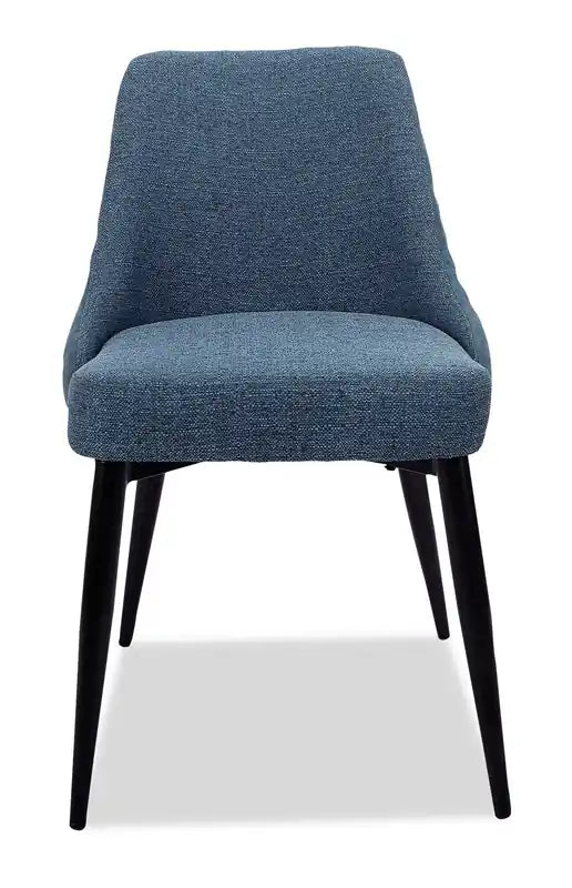 Chaise de salle à manger en tissu aspect lin