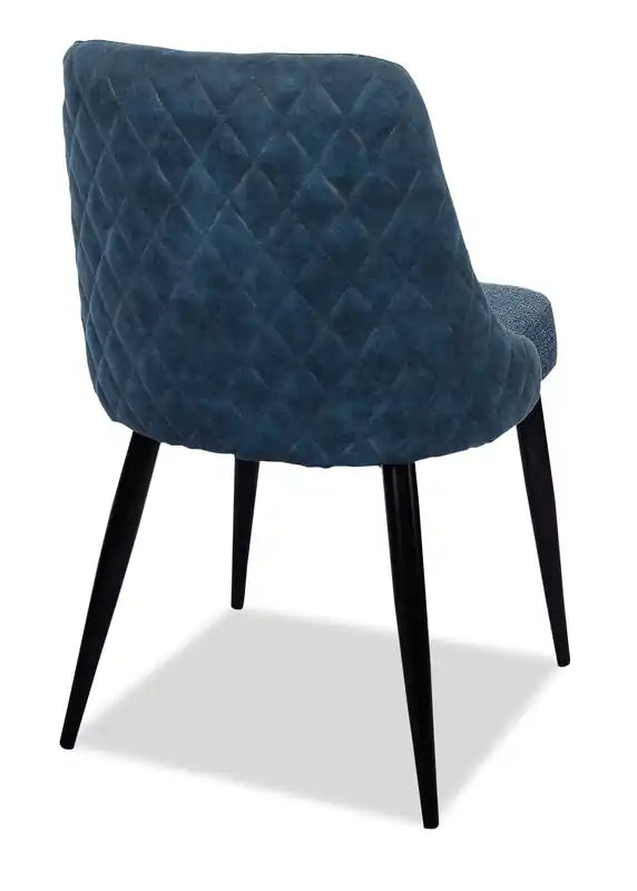 Chaise de salle à manger en tissu aspect lin
