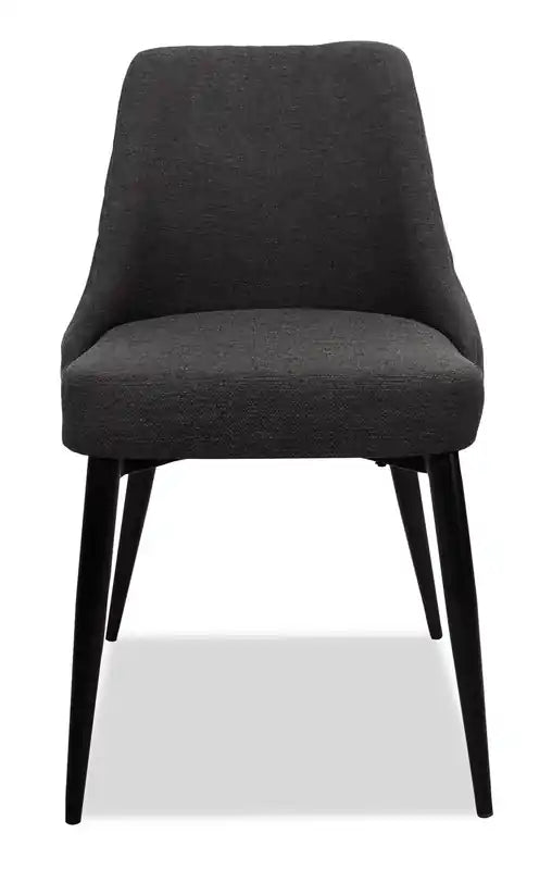 Chaise de salle à manger en tissu aspect lin