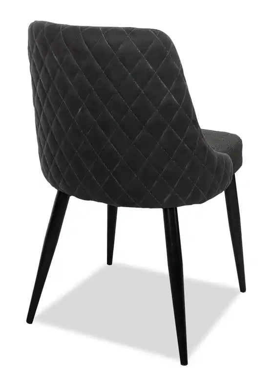 Chaise de salle à manger en tissu aspect lin