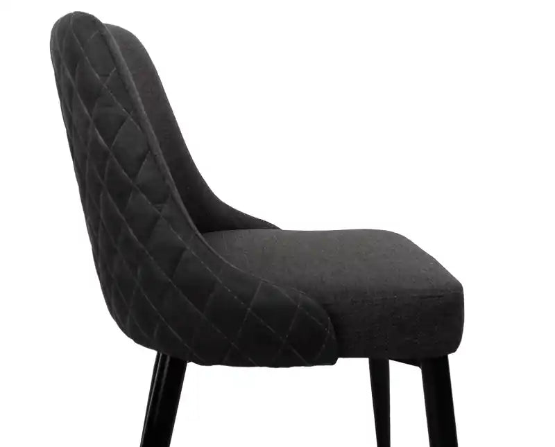 Chaise de salle à manger en tissu aspect lin