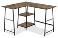 Evlin 42 L-Shaped Office Desk with Shelves