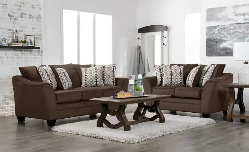 Canapé-lit condo grand format en tissu chenille anthracite avec accoudoirs évasés