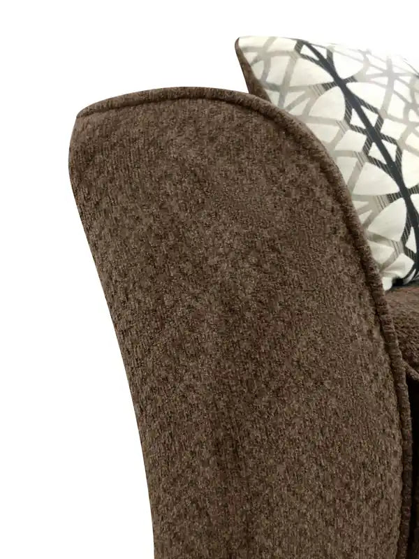 Canapé-lit condo grand format en tissu chenille anthracite avec accoudoirs évasés