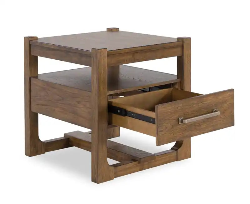 24 Table d'appoint de style rustique en bois massif