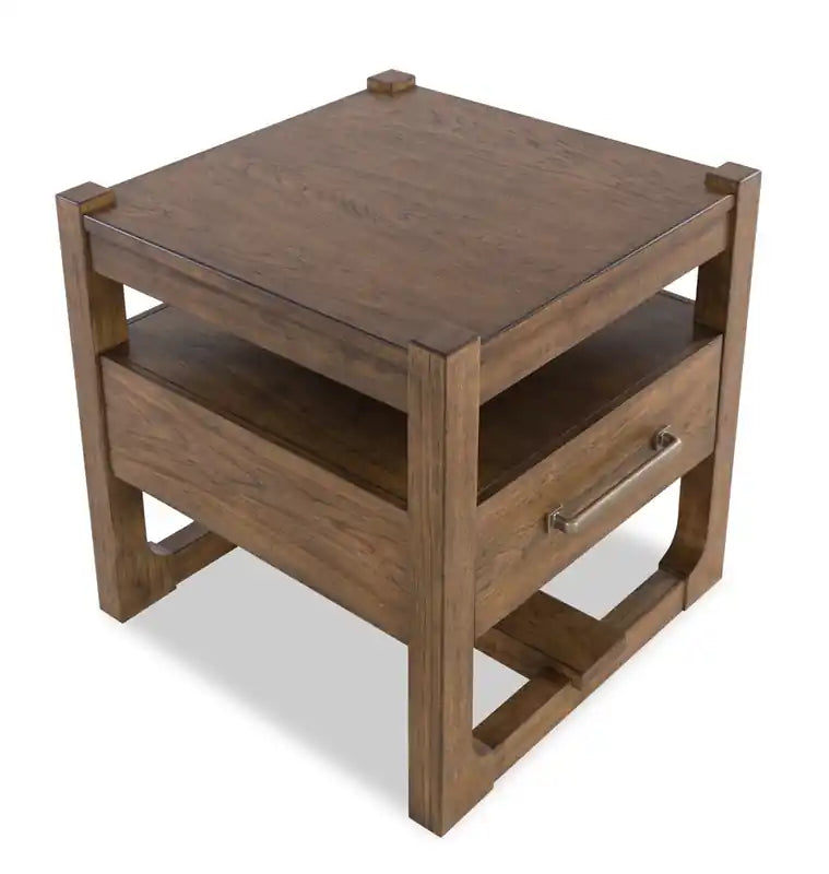 24 Table d'appoint de style rustique en bois massif