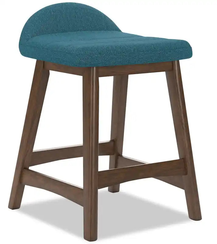 Jovi Counter-Height Stool with Linen-Look Fabric, 24H