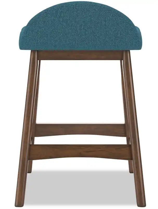 Tabouret de comptoir en tissu aspect lin, 24 po H