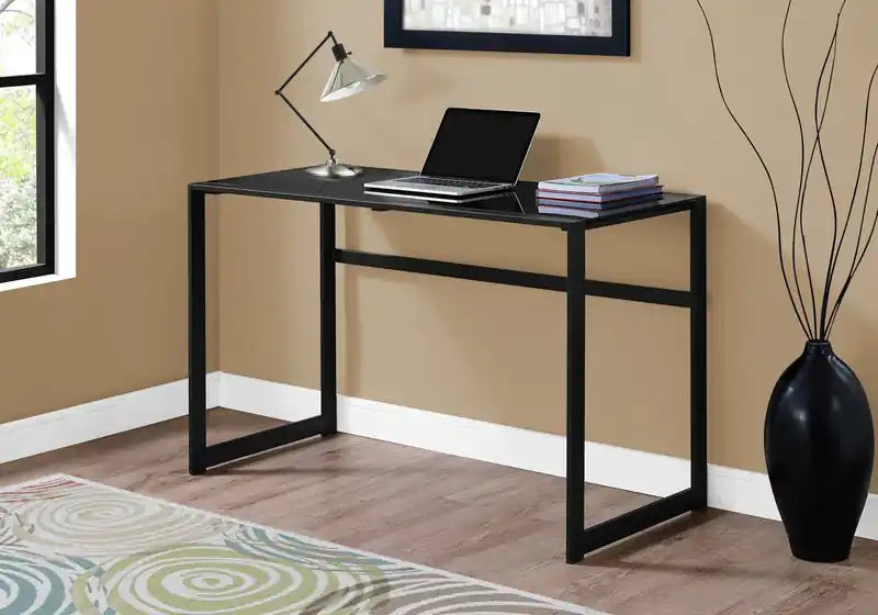 Bureau avec plateau en verre de 48 pouces