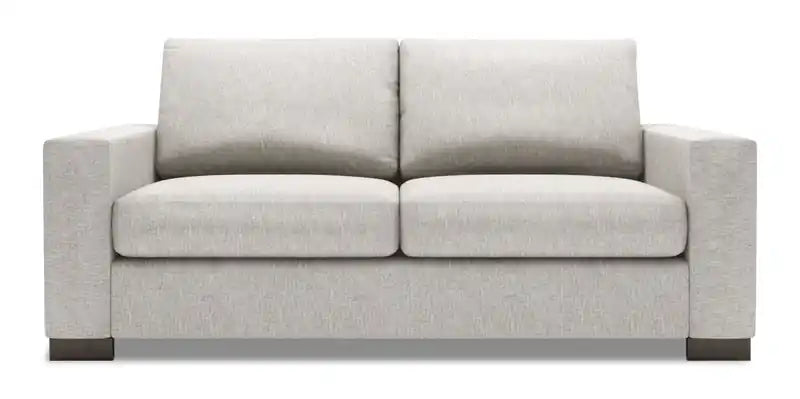 Made in Canada Customizable Sofa Lab Track 75 Chenille Fabric Condo Size Sofa with Track Arms - Luxury Silver