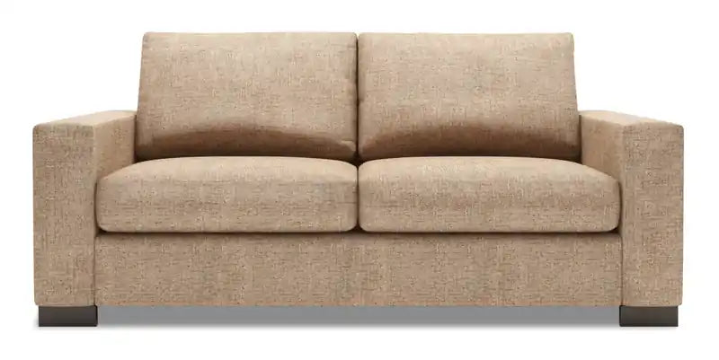 Canapé 75 po en tissu chenille avec accoudoirs droits pour petit appartement - Argent de luxe