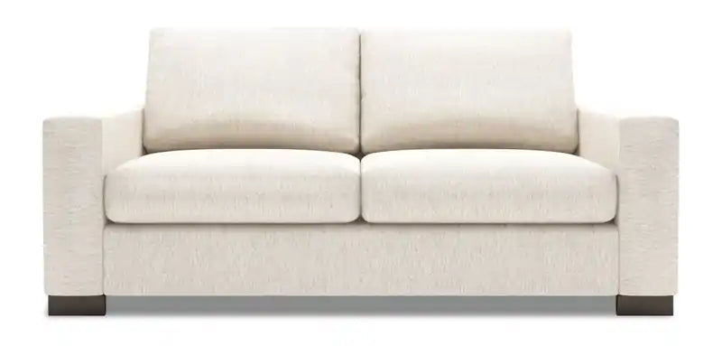 Canapé 75 po en tissu chenille avec accoudoirs droits pour petit appartement - Argent de luxe