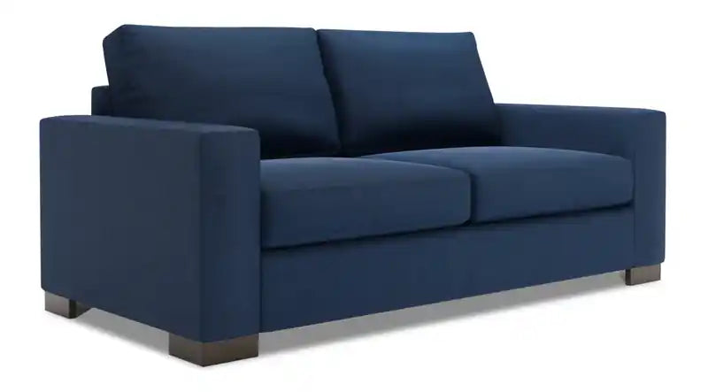Canapé 75 po en tissu chenille avec accoudoirs droits pour petit appartement - Argent de luxe